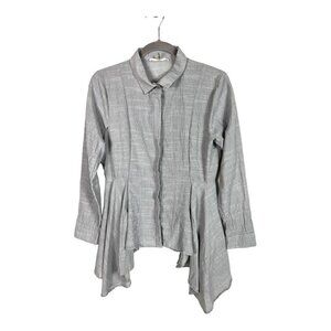 Liquid by sioni gray button‎ up top